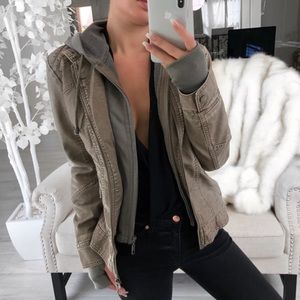 Grey and brown jacket